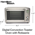 thumbnail image 3 of Hamilton Beach Digital Air Fryer Toaster Oven #31194C (Refurbished), 3 of 6