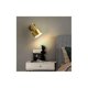 thumbnail image 1 of Aplique de pared interior dorado moderno E27 - Lámpara de pared creativa - Brazo oscilante ajustable con pantalla para dormitorio, pasillo, escalera - Estilo industrial simple, 1 of 5