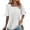 White, variant on Blczomt Work Womens Tops Plus Size Dressy Casual Polka Dot Tunic Spring Summer Formal Green Short Sleeve Square Neck Women's T-Shirts