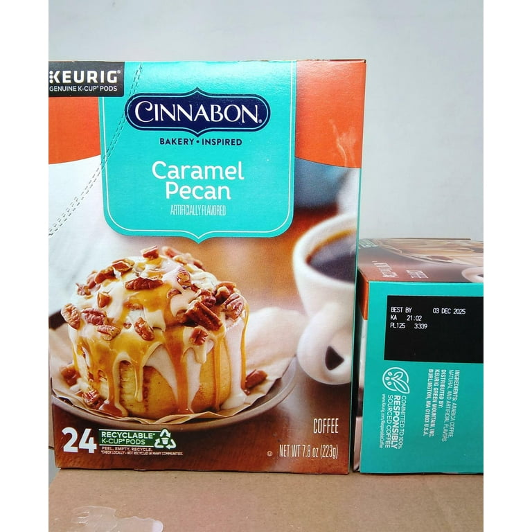 Cinnabon Caramel Pecan Light Roast Coffee Keurig K-Cup Pods, 96 ct