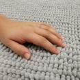 thumbnail image 3 of Mohawk Home Homespun Plush Fade/Stain Resistant Non-Slip Machine Washable Bath Rug, Silver, 2' x 5', 3 of 6