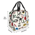 thumbnail image 4 of Kdxio Aabstract Eyes Print Insulated Lunch Bag,Reusable Tote Lunch Box for Women Men,Leakproof Cooler Lunch Bags for Work Office Travel Picnic, 4 of 6