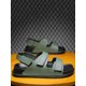 thumbnail image 3 of Men Hook-and-loop Fastener Sandals, Fashionable Green PVC Footbed Sandals, 3 of 4