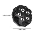 thumbnail image 4 of Yuarrent Juego de 4 ruedas giratorias de acero inoxidable para muebles de oficina, ruedas giratorias para electrodomésticos Decoración del hogar 4 piezas blanco, 4 of 6