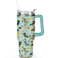 thumbnail image 2 of Stylish Dog Pattern Travel Mug - 40oz Leakproof Tumbler with Straw & Handle - Ideal Gift for Women Who Love Puppies, 2 of 7