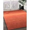 thumbnail image 3 of Ahgly Company Machine Washable Indoor Round Abstract Orange Red Area Rugs, 6' Round, 3 of 7