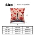thumbnail image 5 of Eiffel Tower Luxurious Velvet Decorative Covers Throw Pillow Set - 2 Pack Throw Pillow Inserts Included - Unique Patterns - 16x16, 18x18, 20x20 Inches for Home Decor Decorative Pillows, 5 of 6
