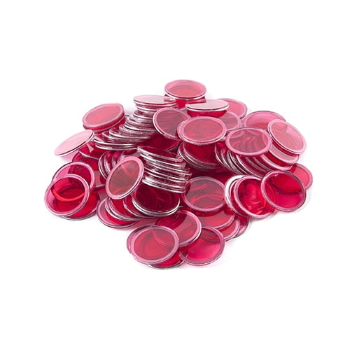 Bingo Chips Red 100 Bingo Chips 3/4 inch size