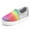 Rainbow, variant on Bocca Kid's Slip on Sneakers Colorful Girls Canvas Walking Shoes Size 1