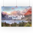 thumbnail image 2 of Big Sky Country Montana, Rubber Stamp (24x36 Giclee Gallery Art Print, Vivid Textured Wall Decor), 2 of 3