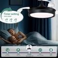 thumbnail image 5 of Cusp Barn 36" Modern Black Retractable Ceiling Fan with Lights and Remote, 6 Speeds Fandelier Ceiling Fan for Bedroom, 5 of 12