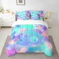 thumbnail image 2 of Castle Fairy Children Teens Girls Marine Mermaid Twin Bedding Sets 7-Piece,Sea Princess Bedding Comforter Set Microfiber,Abstract Gradient Breathable Sheet Sets,Super Cozy Room Decor,Reversible, 2 of 8