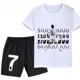 thumbnail image 3 of Conjunto de 2 piezas de camiseta y pantalones cortos deportivos con estampado de jugador de fútbol Ronaldo para niños y niñas, ropa deportiva informal de verano, 3 of 5