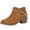 Boots - Coffee, variant on Ankle Boots for Women Closed Toe Short Booties Elegant Faux Suede Dazzling Rhinestone Chain Ankle Strap Decor Chunky Block Heel Dressy Wedding Guest Shoes