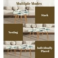thumbnail image 3 of Set of 2 Triangle End Table Blue Botanical Floral Minimalist Flower Wildflower Flowers Set of 2 Side Tables End Tables, Nesting Tables for Living Room, 3 of 5