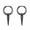 Black, variant on Gothic Rock Stainless Steel Men Women Spike Cone Drop Hoop Huggie Earrings-Black