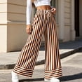 thumbnail image 6 of Sunnin Striped Drawstring Waist Pants with Pockets Straight Leg Relaxed Fit Casual Wear, 6 of 7