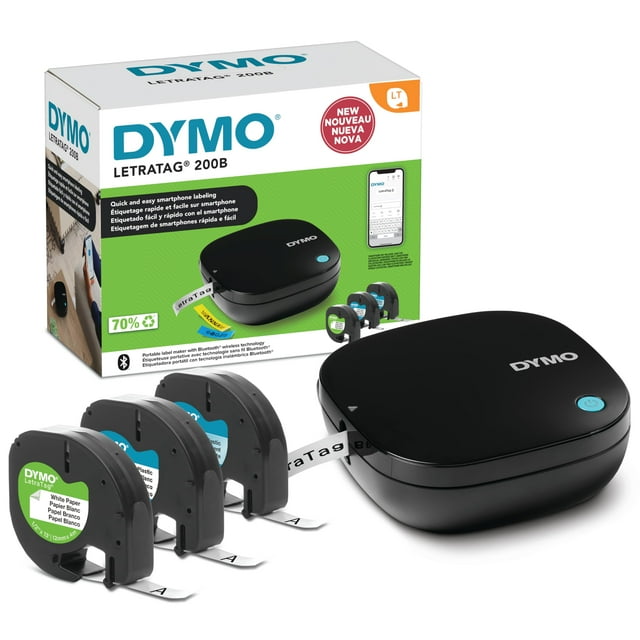 Rotuladora DYMO LetraTag 200B Bluetooth con 3 cintas