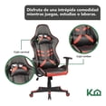 thumbnail image 3 of Silla Gamer Ergonomica Reclinable Gaming Pc Videojuegos naranja 1 KingsHouse by Kingsman 300134, 3 of 7