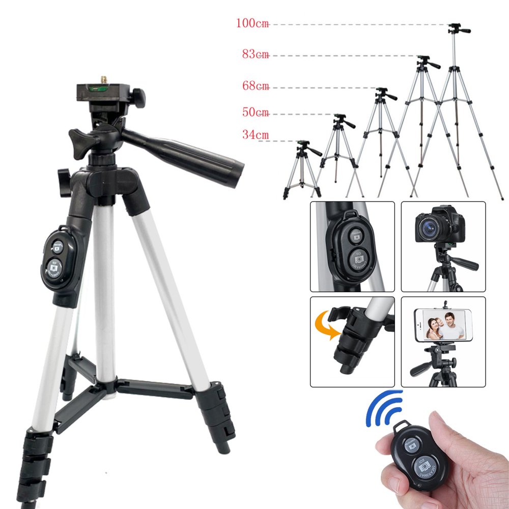 Aluminum Camera Tripod with Bluetooth Remote Control Camera Shutter