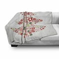 thumbnail image 3 of Christmas Tree Soft Flannel Fleece Throw Blanket, High Detailed Motifs Snowflakes Woods, Cozy Plush for Indoor and Outdoor Use, 60" x 80", Vermillion Yellow Green, by Ambesonne, 3 of 6
