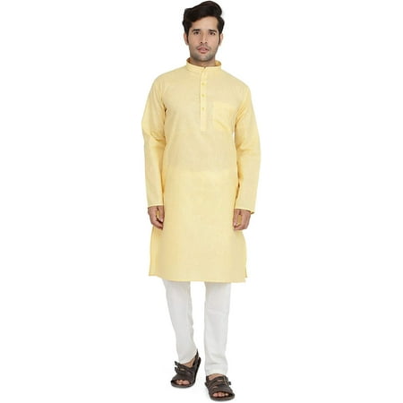 

Royal Kurta Mens Khadi Linen Kurta Pyjama Set (40 Red)
