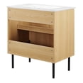 thumbnail image 5 of Modway Chaucer 30" Wood & Rattan Bathroom Vanity in Oak/White, 5 of 16