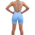 thumbnail image 3 of 2024 Sujetador deportivo de una pieza acolchado con control de abdomen, top de fitness acanalado de secado rápido, mono de tirantes para mujer, mono sin costuras, 3 of 5
