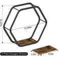 thumbnail image 3 of Hexagon Floating Shelves Set of 10 Honeycomb Shelves for Wood Farmhouse Storage, 3 of 7