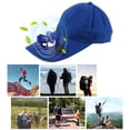 thumbnail image 3 of Opvise Summer Unisex Outdoor Sports Baseball Caps Hats with Solar Power Cooling Fan, 3 of 5