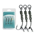 thumbnail image 4 of 3pcs For Carp Fishing Rigs With Ring Swivel Connector Curve Shank Fishing Hook 2#, 4 of 8