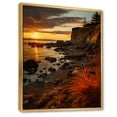thumbnail image 2 of Designart "Vibrancy Along the Coastal Cliff" Coastal Floater Framed Canvas Art Print, 2 of 7