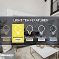 thumbnail image 4 of Bulbrite LED Filament Pack of (4) 9 Watt Dimmable A19 Light Bulb with Frost Glass Finish and Medium (E26) Base - 2700K (Warm White Light), 800 Lumens, 4 of 7
