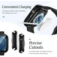 thumbnail image 4 of Goton 2 Pack Waterproof Case for Apple Watch Series 9 8 7 Screen Protector 41mm, Tempered Glass Hard PC Shockproof Cover Back Bumper for iWatch, 4 of 12