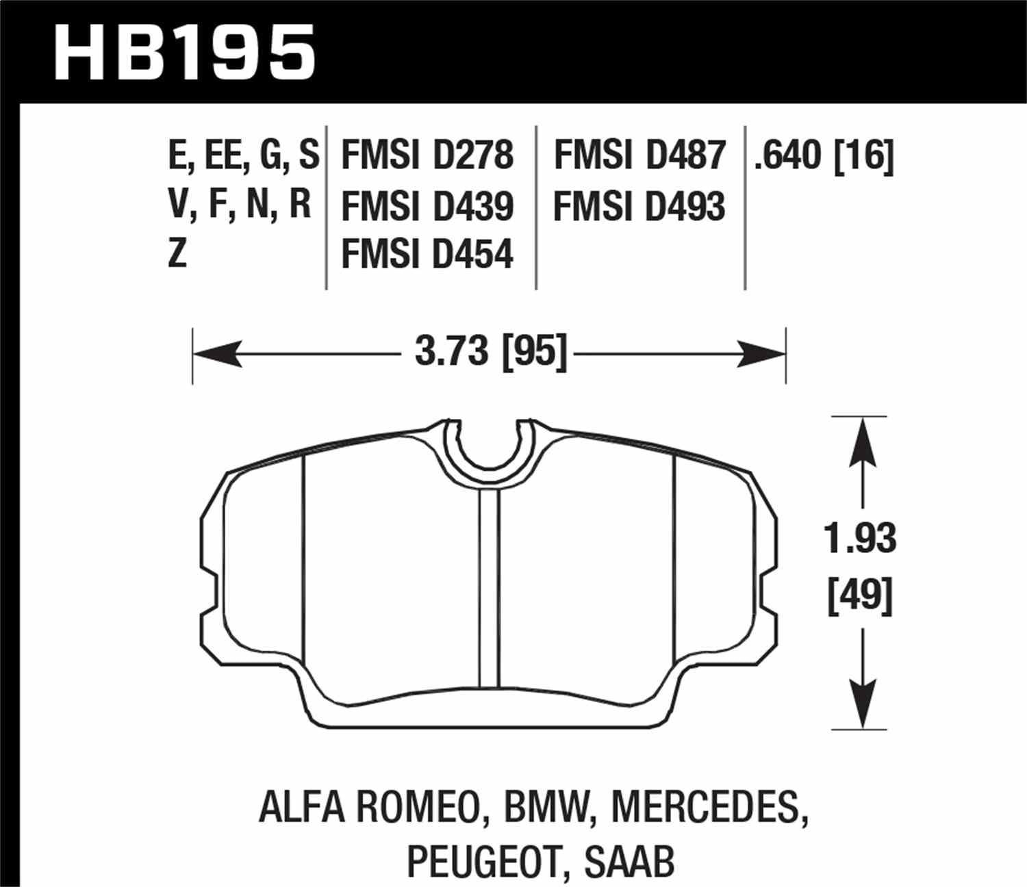 Hawk 84-4/91 BMW 325 (E30) Blue 9012 Race Front Brake Pads Fits select: 2000-2003 LAND ROVER DISCOVERY II, 1991-1992 BMW 318