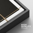 thumbnail image 4 of IDEA4WALL 3 Panels Framed Canvas Print Wall Art Set Mid-Century Gray & Gold Polygon Abstract Shapes Illustrations Modern Art Decorative Nordic Artwork for Home - 16"x24"x3 Panels Black, 4 of 5