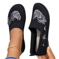 thumbnail image 3 of Domzle Womens Butterfly Embroidered Loafers 2026 Orthopedic Shoes Slip on Walking Shoes Breathable Mesh Casual Loafers Lightweight Slip-on Sneakers Black 36, 3 of 9