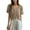Khaki, variant on Women Lace Crochet Tops Short Sleeve V Neck Beach Drawstring Shirt Cover Ups Summer Hollow Out Beachwear Beige