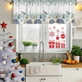 thumbnail image 6 of Teal Blue Fall Valances for Windows, Decorative Rod Pocket Window Valance Curtains, Thanksgiving White Pumpkin Eucalyptus Curtain Drapes for Kitchen/Bathroom/Living Room, 2 Panels, 42" W x 12" L, 6 of 9