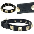 thumbnail image 3 of Pre-Owned Valentino Garavani Rockstud Bracelet ZW2J0255VIT Leather Black x Champagne Gold 10013623 (Good), 3 of 3