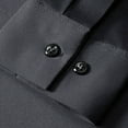 thumbnail image 5 of YLSDY Mens Dress Shirts Wrinkle-Free Formal Shirts Tuxedo Tshirts Lightweight Stretch Performance Business Casual Shirt Dark Gray L, 5 of 6
