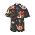 thumbnail image 3 of Bixox Men's Hawaiian Shirts Men's Mushroom With Snails Print Short-Sleeve Shirt-Large, 3 of 8