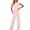 Pink, variant on Lounge Sets for Women Casual 2 Piece Drawstring Long Pants with Pockets Round Neck Sleeveless High Elasticity Loose Set
