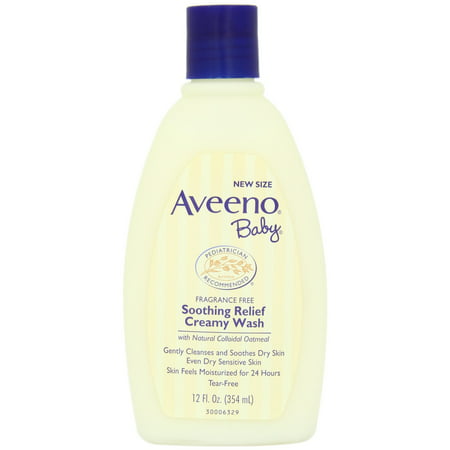 Aveeno Baby Soothing Relief Creamy Wash with Natural Oatmeal for Dry, Sensitive Skin, 12 fl. oz Pack of
