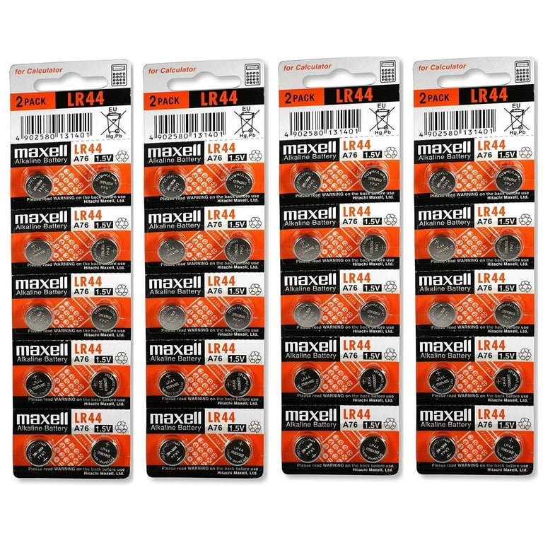 Maxell LR44 A76 Batteries 40 Count