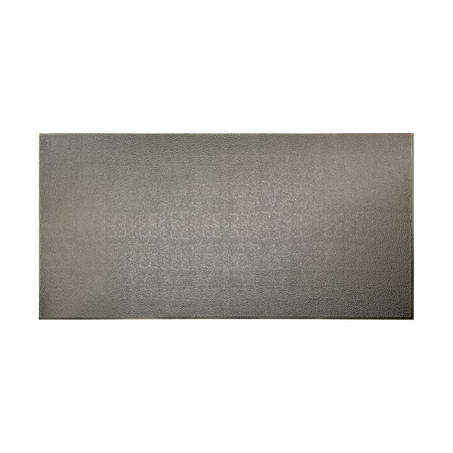 FASÄDE Easy Installation Hammered Brushed Nickel Wall Panel (4' x 8' Panel)