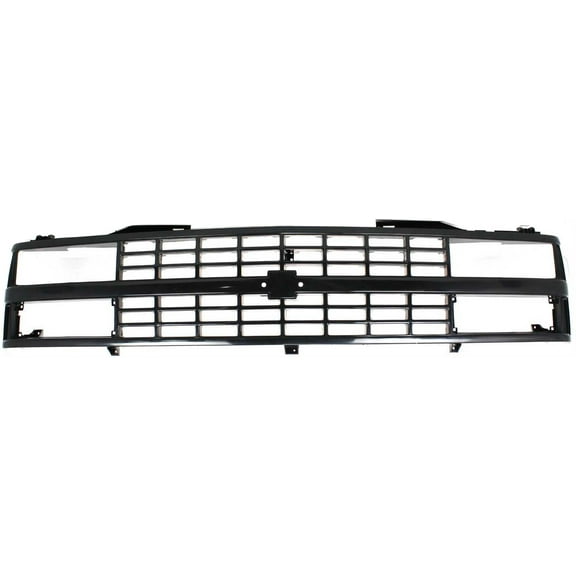 Grille Assembly Compatible With 1988-1993 Chevrolet C1500 1992-1993 Blazer Black Shell and Insert