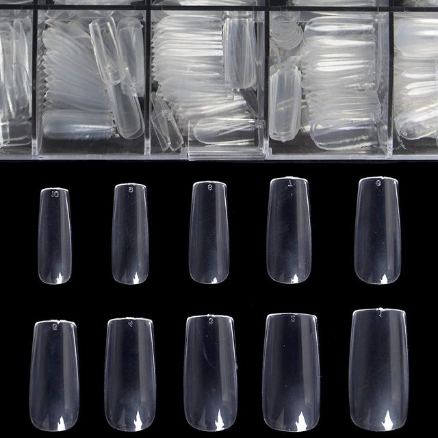 Uñas Transparentes De Cobertura Completa - Uñas Postizas Uñas Acrílicas De Forma Cuadrada 500 Piezas Puntas De Uñas Postizas Con Estuche Para Salones De Uñas Y Arte De Uñas Diy, 10