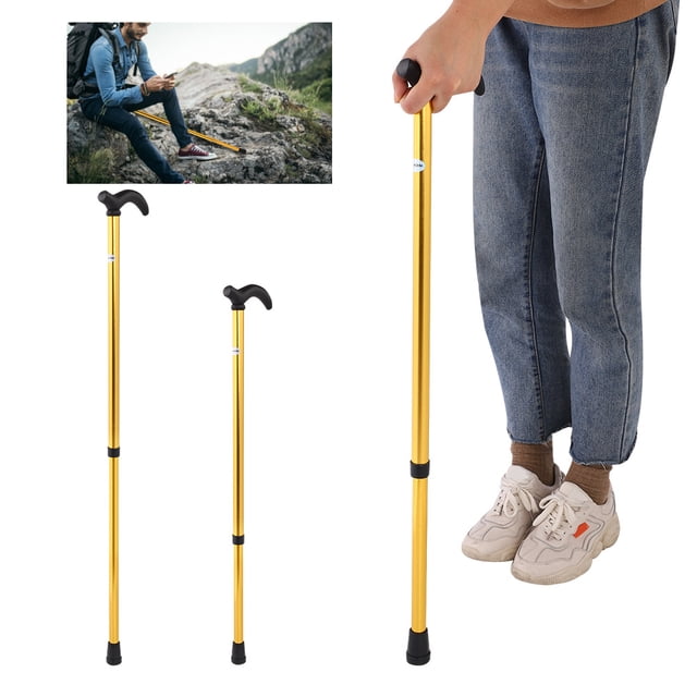Bastón para caminar Jadeshay telescópico de aleación de aluminio ultraligero 74-89 cm