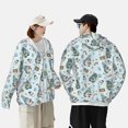 thumbnail image 5 of Picia Winter Wonderland Light Blue Women's Men's UPF 50+ Sun Protection Hoodie Shirt Long Sleeve SPF Fishing Outdoor UV Hiking Lightweight Shirts-Large, 5 of 9